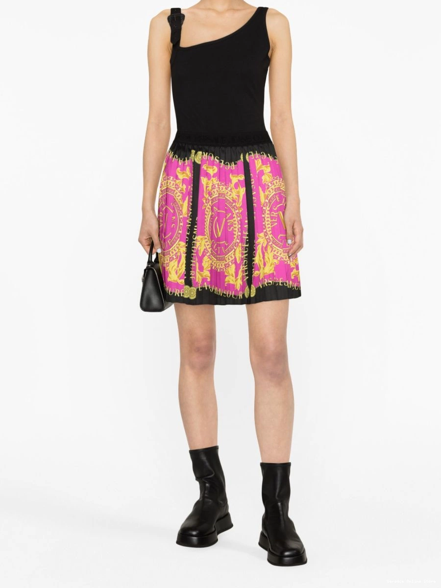 Affordable Couture Couture miniskirt pleated Women Versace Jeans Logo 0403